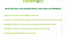 gráfica con puntos claves del plan españa digital 2025